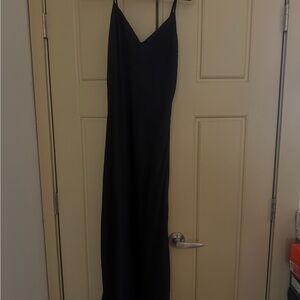 Z Supply Black Maxi Slip Dress with V-Neck